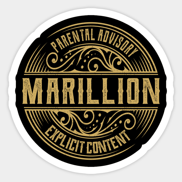 Marillion Vintage Ornament Sticker by irbey